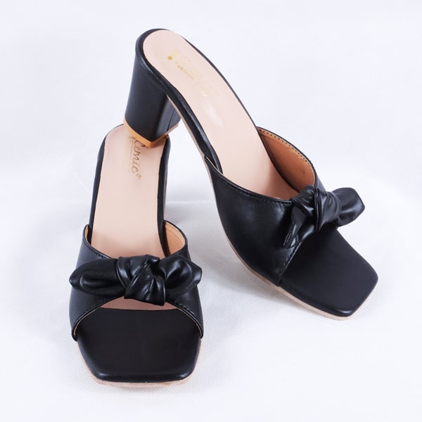 Cemic black block heels