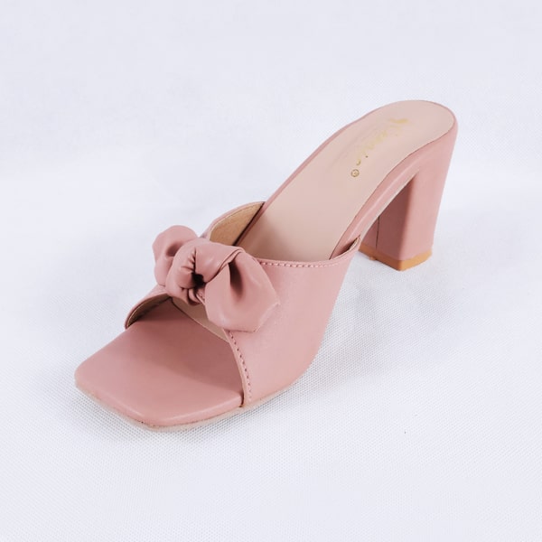 Cemic pink block heels