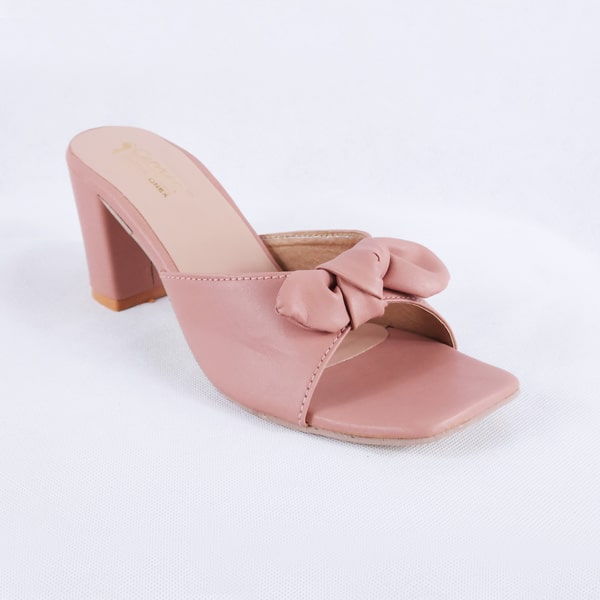 Cemic pink block heels