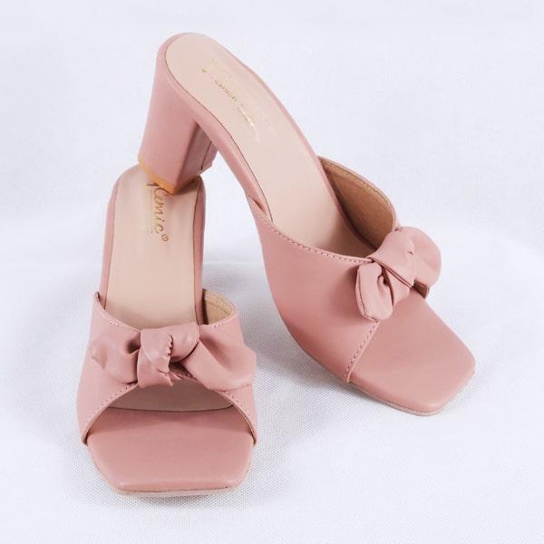 Cemic pink block heels