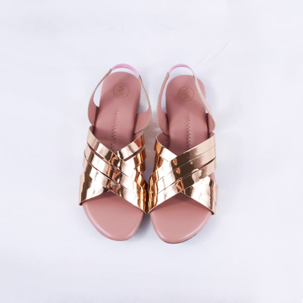 Cindal rose gold sandals