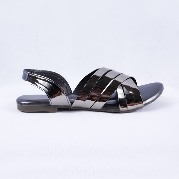 Cindal silver sandals flat