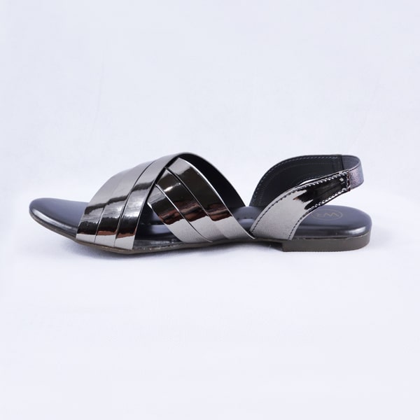 Cindal silver sandals flat