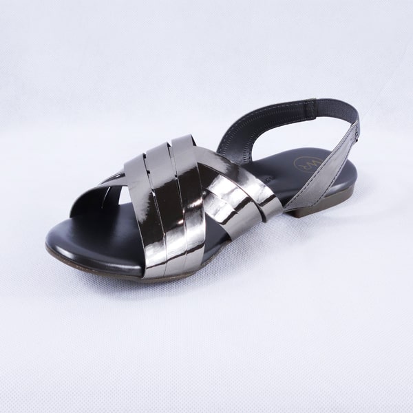 Cindal silver sandals flat