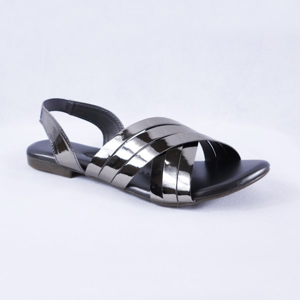 Cindal silver sandals flat