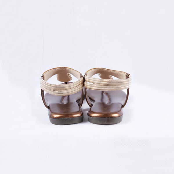 Elysia Copper Flat Sandals for Women With Ankle Straps