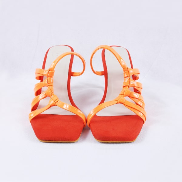 Flair Clear Orange Heels