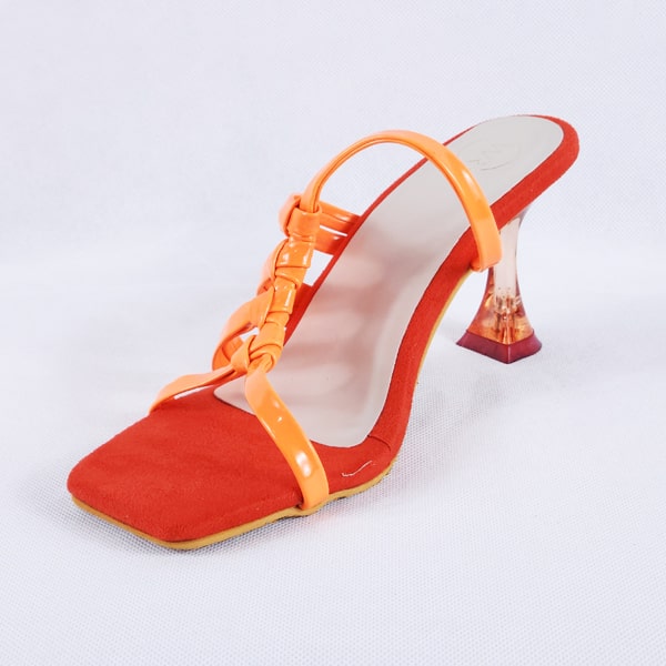 Flair Clear Orange Heels