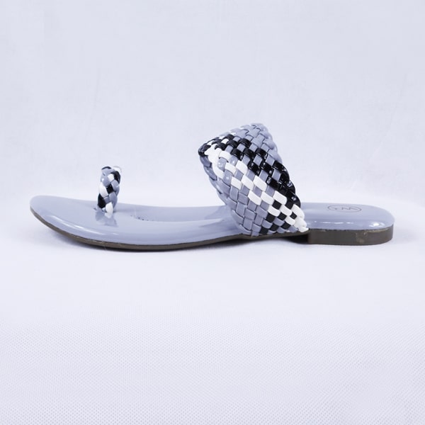 Letti Patent Grey Slides