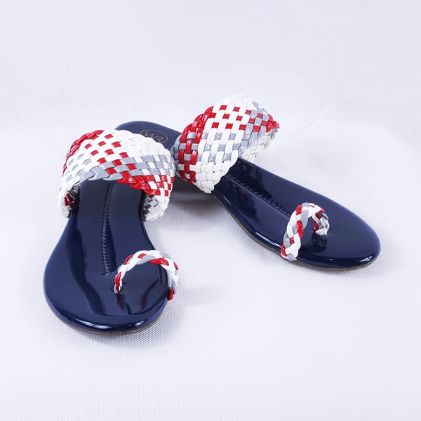 Letti Patent Navy Blue Slides