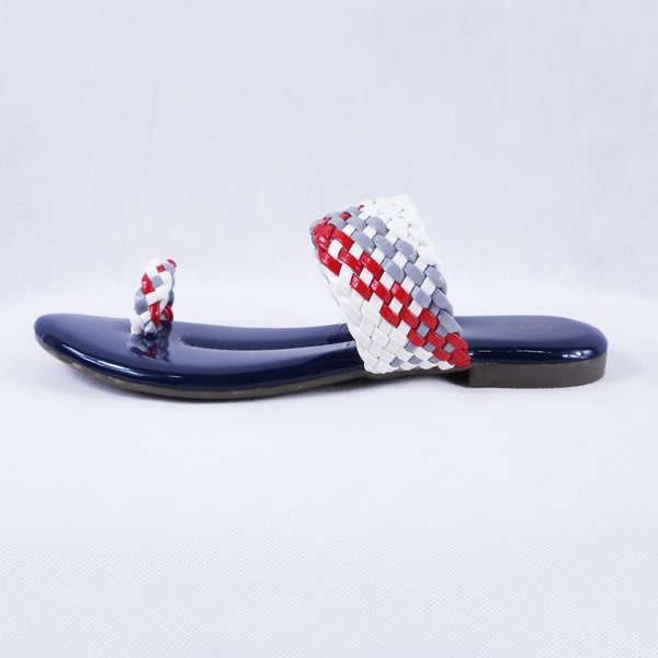 Letti Patent Navy Blue Slides