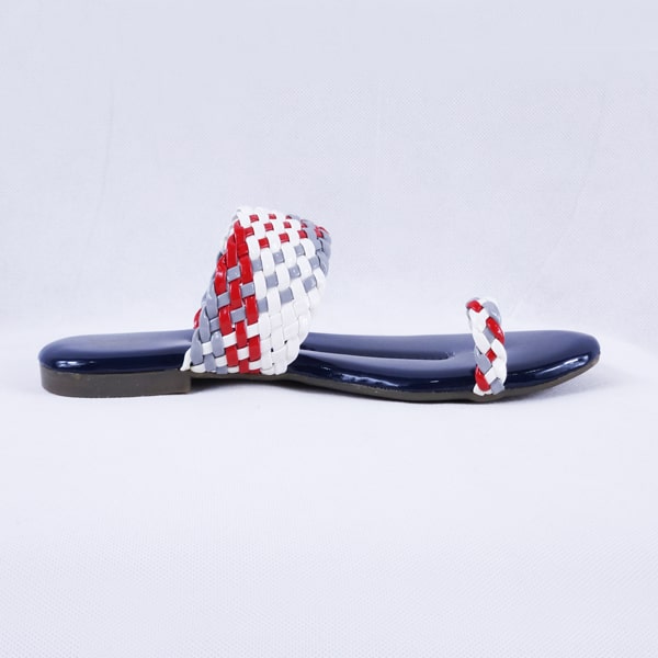Letti Patent Navy Blue Slides