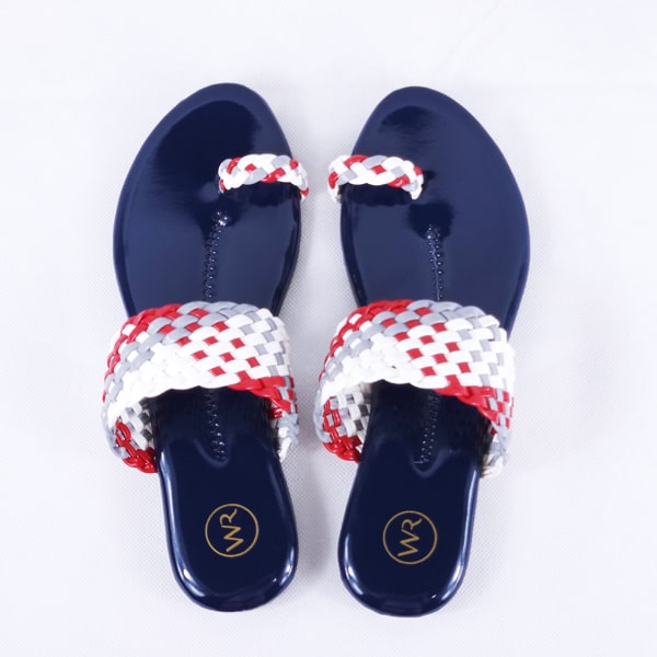 Letti Patent Navy Blue Slides