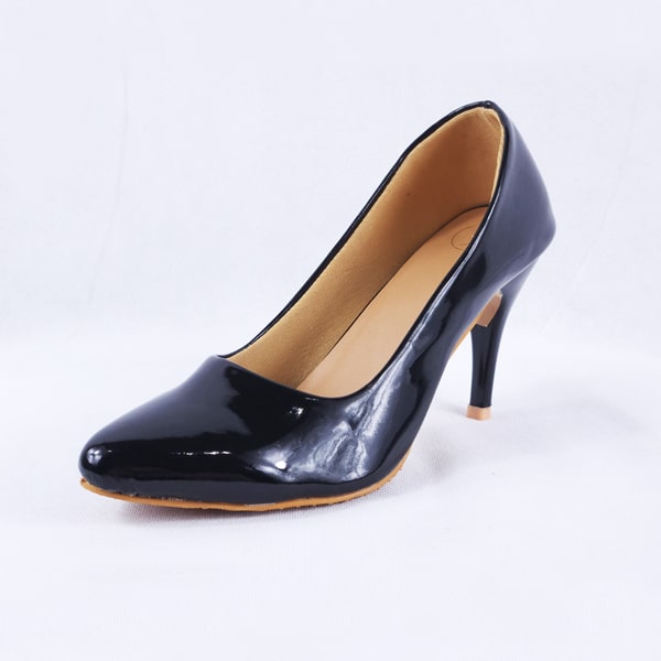 Nella Black Patent Heels