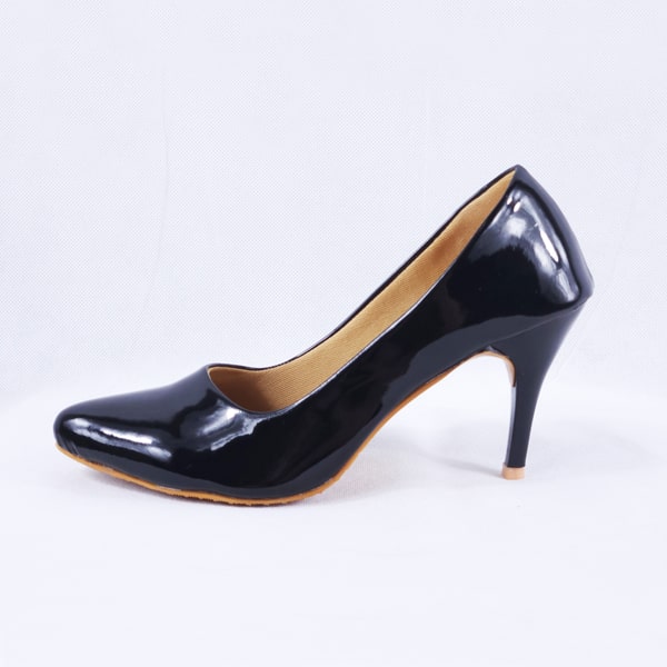Nella Black Patent Heels