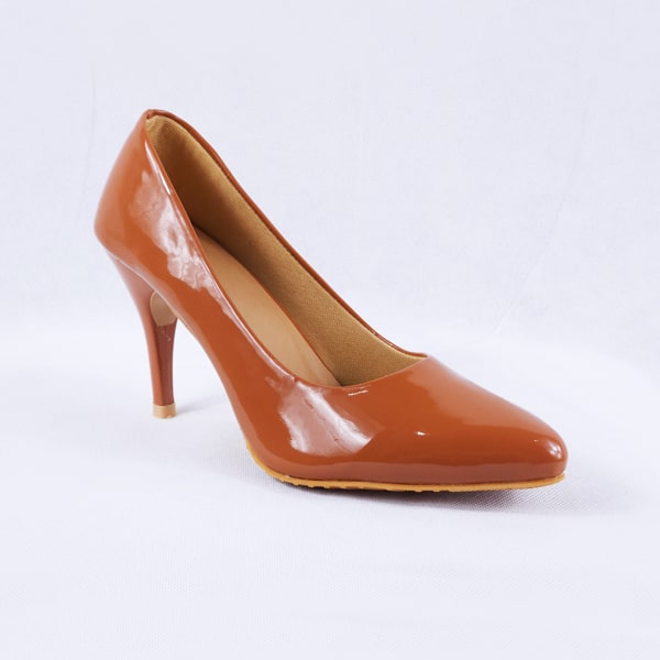 Nella Patent Tan Heels