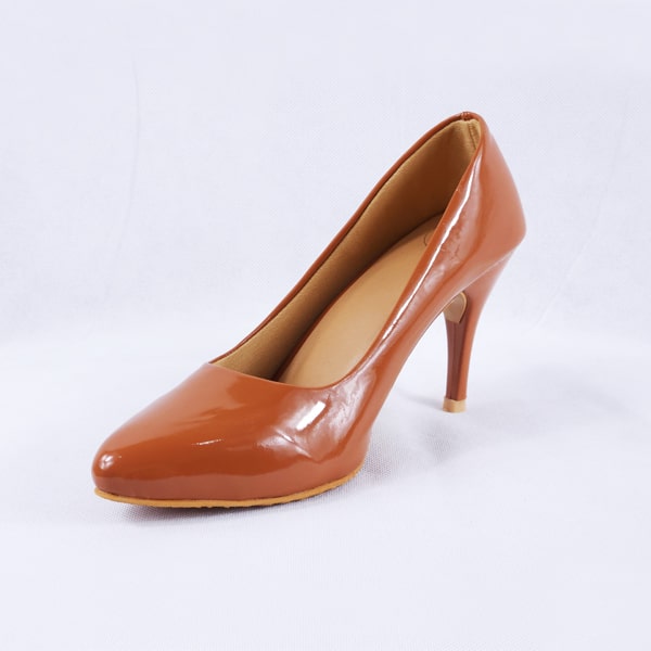 Nella Patent Tan Heels