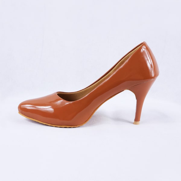 Nella Patent Tan Heels