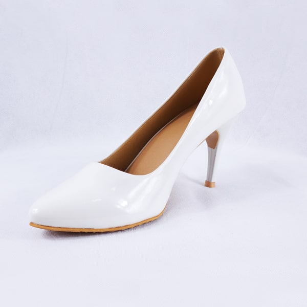 Nella Patent White Heels