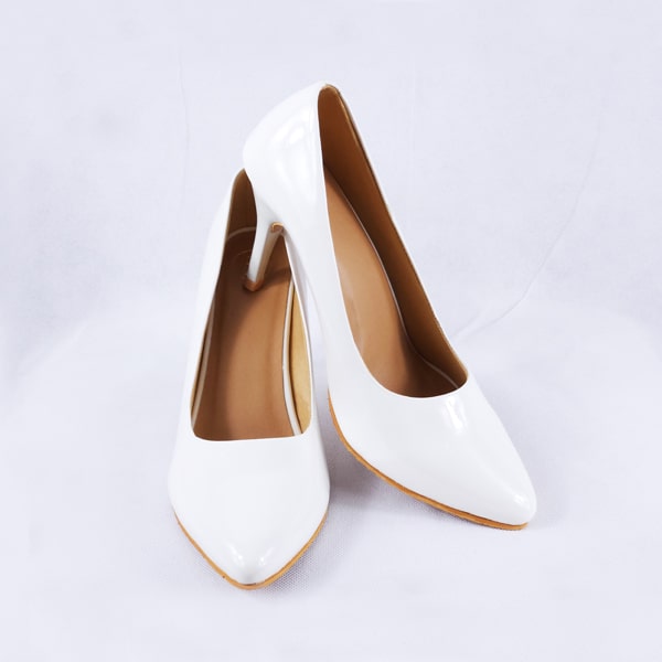 Nella Patent White Heels