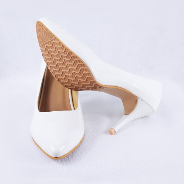 Nella Patent White Heels