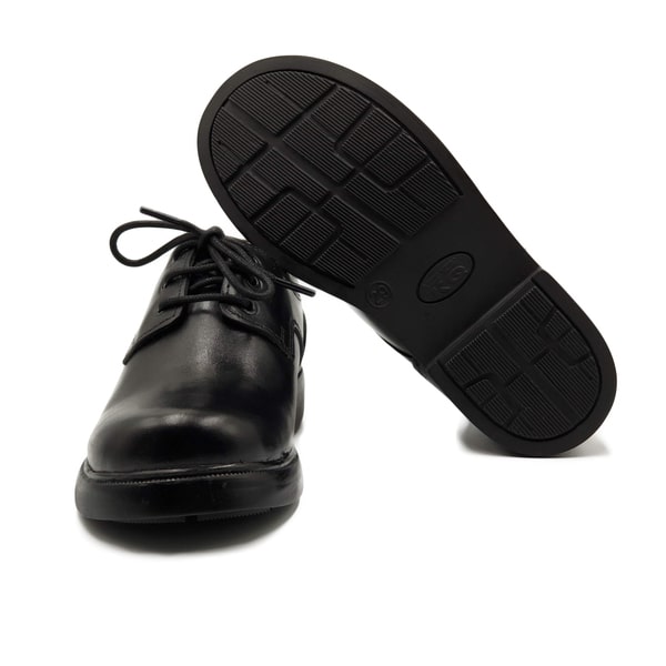 Ted Black Leather Boys School Shoes