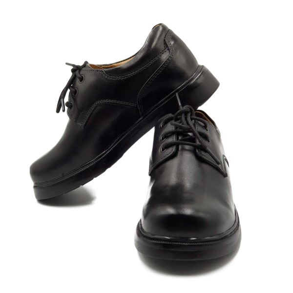 Ted Black Leather Boys School Shoes